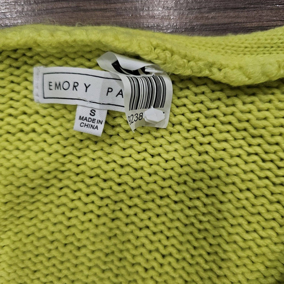 Emory Park Neon Knit Pullover Crop Sweater,‎ Size S Neon - Picture 5 of 7